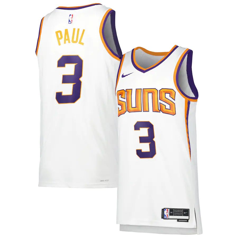 Men Phoenix Suns #3 Chris Paul Nike White Association Edition 2022-23 Swingman NBA Jersey->customized nba jersey->Custom Jersey